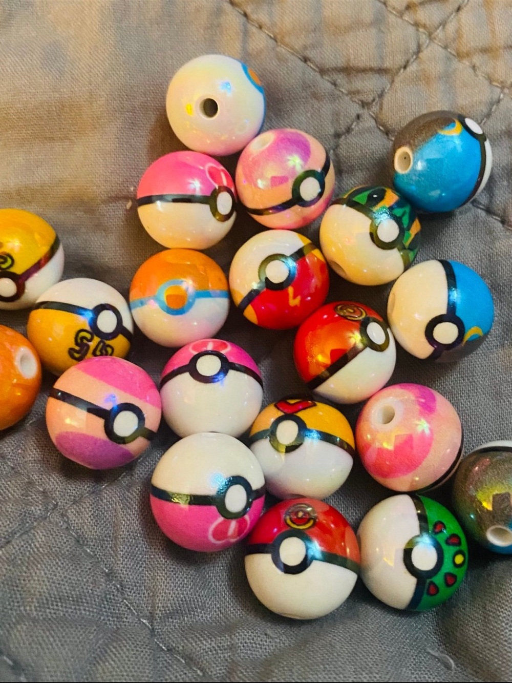 Pokemon! Collector Kids Toy Beads - Assorted Pink, Blue, Red, Yellow, Green